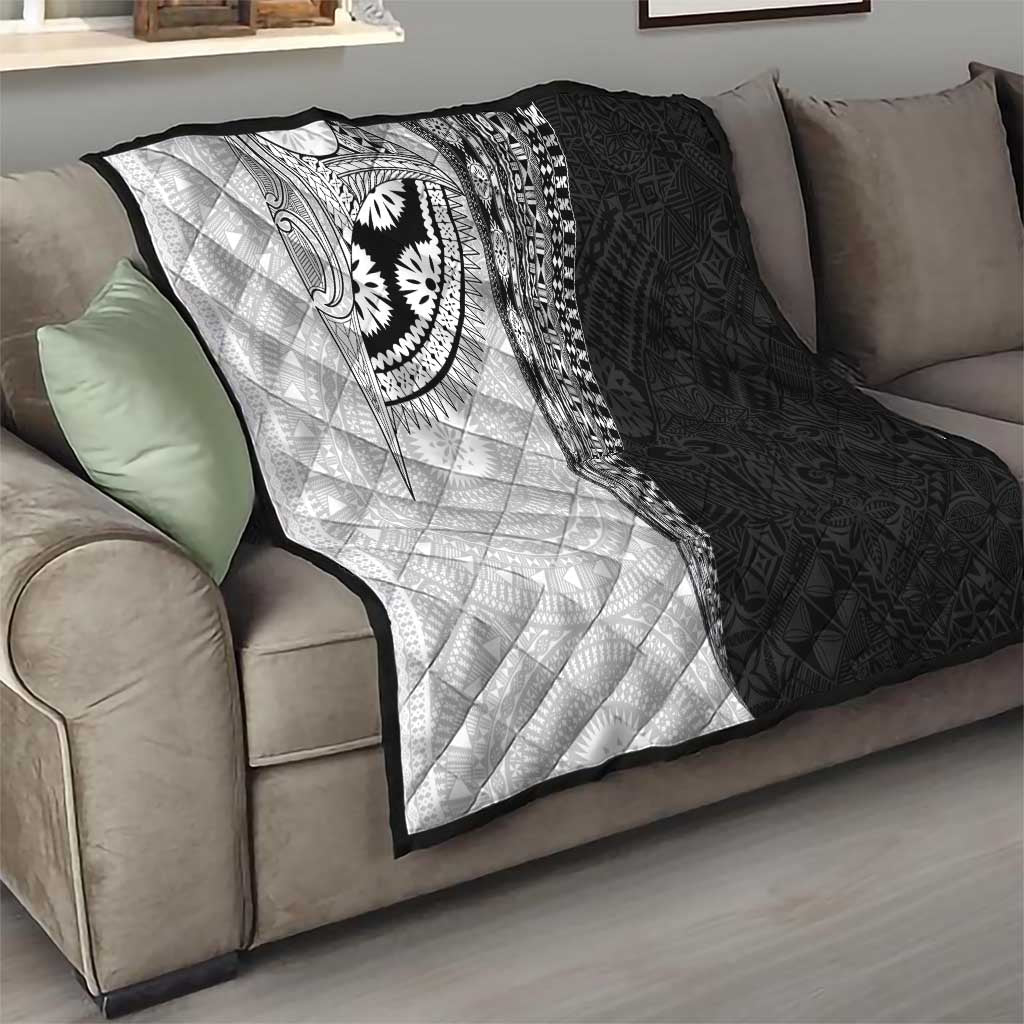 Fijian Masi Tattoos Quilt with Tapa Tribal Pattern - Polynesian Pride