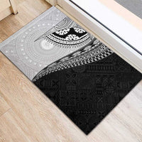 Fijian Masi Tattoos Rubber Doormat with Tapa Tribal Pattern - Polynesian Pride