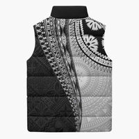 Fijian Masi Tattoos Sleeveless Puffer Jacket with Tapa Tribal Pattern - Polynesian Pride