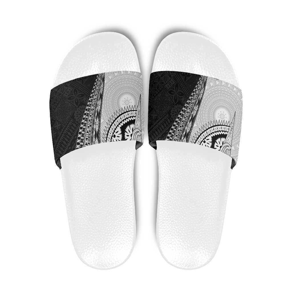 Fijian Masi Tattoos Slide Sandals with Tapa Tribal Pattern - Polynesian Pride