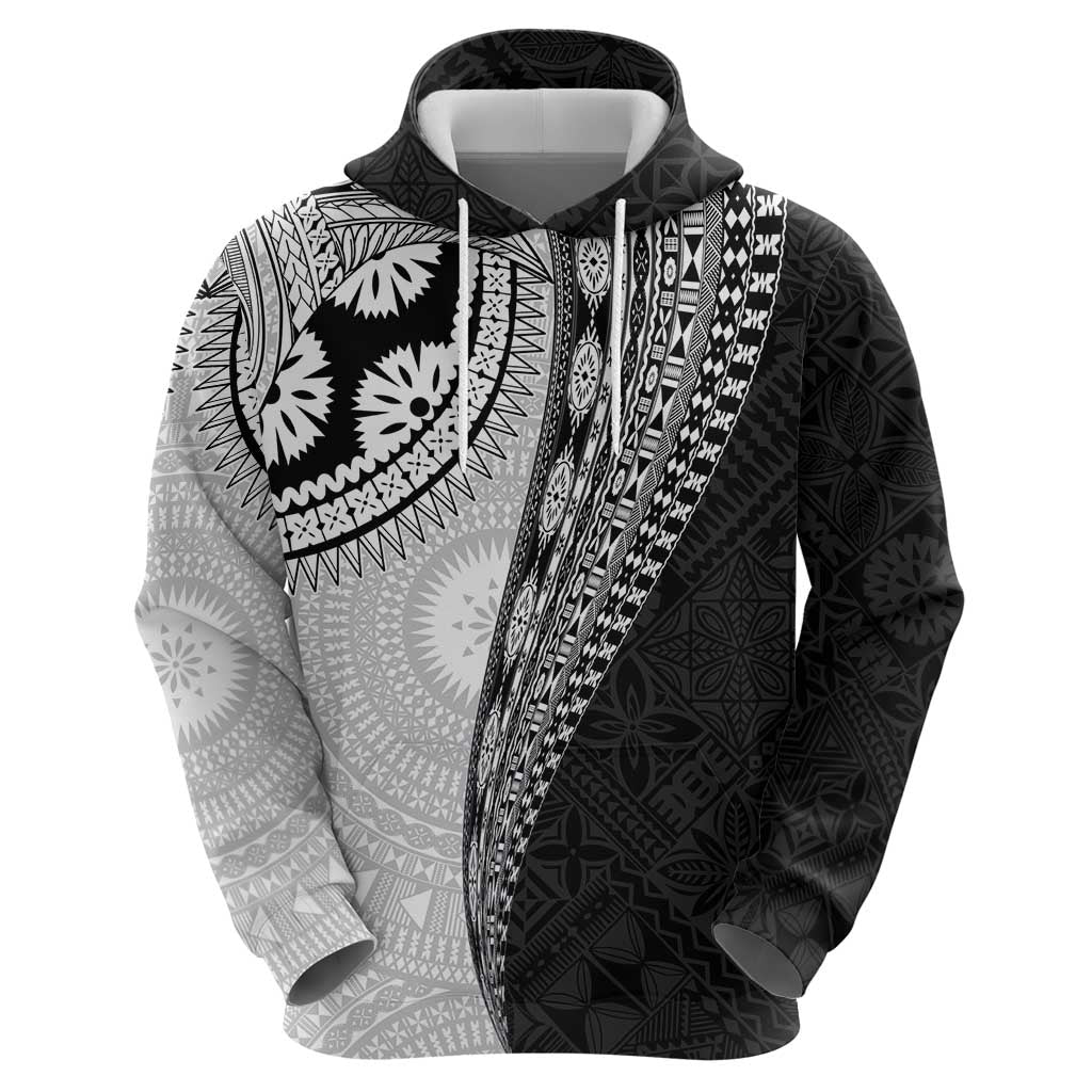 Fijian Masi Tattoos Zip Hoodie with Tapa Tribal Pattern - Polynesian Pride