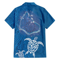 Cook Islands Manihiki Atoll Family Matching Off The Shoulder Long Sleeve Dress and Hawaiian Shirt Maori Turtle and Polynesian Pattern LT03 - Polynesian Pride