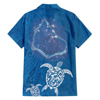 Cook Islands Manihiki Atoll Family Matching Summer Maxi Dress and Hawaiian Shirt Maori Turtle and Polynesian Pattern