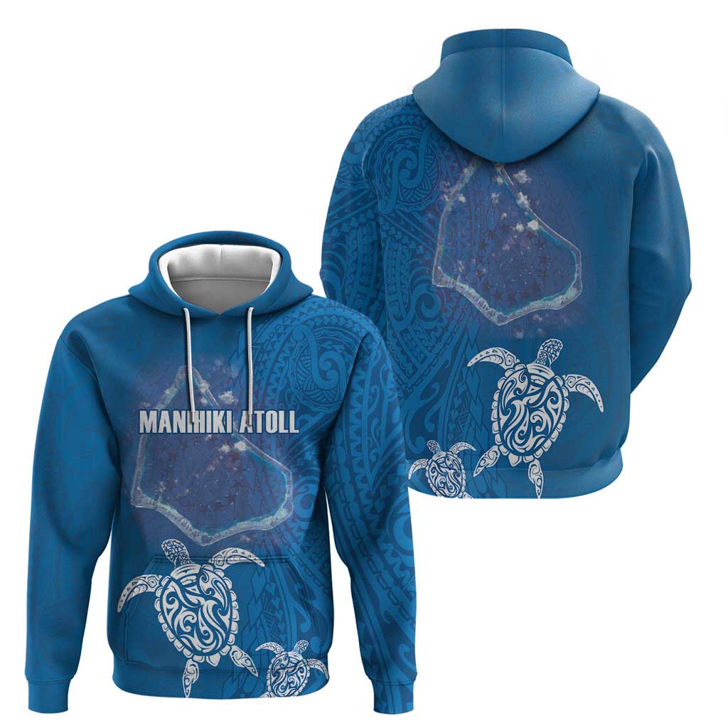Cook Islands Manihiki Atoll Hoodie Maori Turtle and Polynesian Pattern