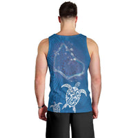 Cook Islands Manihiki Atoll Men Tank Top Maori Turtle and Polynesian Pattern