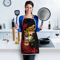 Papua New Guinea Christmas Apron Funny Melanesian Santa with Bird-of-paradise Tribal Style LT03 - Polynesian Pride