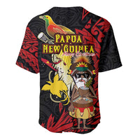 Papua New Guinea Christmas Baseball Jersey Funny Melanesian Santa with Bird-of-paradise Tribal Style LT03 - Polynesian Pride