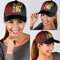 Papua New Guinea Christmas Classic Cap Funny Melanesian Santa with Bird-of-paradise Tribal Style LT03 - Polynesian Pride