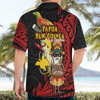 Papua New Guinea Christmas Hawaiian Shirt Funny Melanesian Santa with Bird-of-paradise Tribal Style LT03 - Polynesian Pride