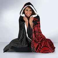Papua New Guinea Christmas Hooded Blanket Funny Melanesian Santa with Bird-of-paradise Tribal Style LT03 - Polynesian Pride