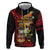 Papua New Guinea Christmas Hoodie Funny Melanesian Santa with Bird-of-paradise Tribal Style - Polynesian Pride
