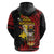 Papua New Guinea Christmas Hoodie Funny Melanesian Santa with Bird-of-paradise Tribal Style - Polynesian Pride
