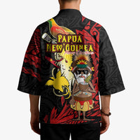 Papua New Guinea Christmas Kimono Funny Melanesian Santa with Bird-of-paradise Tribal Style LT03 - Polynesian Pride