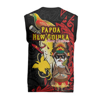 Papua New Guinea Christmas Knitted V-Neck Vest Funny Melanesian Santa with Bird-of-paradise Tribal Style LT03 - Polynesian Pride