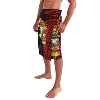 Papua New Guinea Christmas Lavalava Funny Melanesian Santa with Bird-of-paradise Tribal Style LT03 - Polynesian Pride
