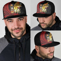 Papua New Guinea Christmas Mesh Trucker Cap Funny Melanesian Santa with Bird-of-paradise Tribal Style LT03 - Polynesian Pride