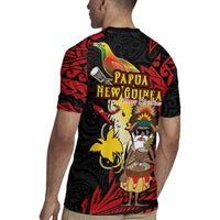 Papua New Guinea Christmas Rugby Jersey Funny Melanesian Santa with Bird-of-paradise Tribal Style LT03 - Polynesian Pride