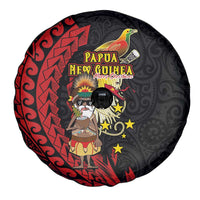 Papua New Guinea Christmas Spare Tire Cover Funny Melanesian Santa with Bird-of-paradise Tribal Style LT03 - Polynesian Pride
