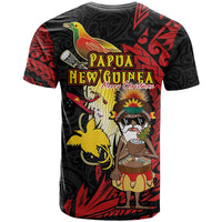 Papua New Guinea Christmas T Shirt Funny Melanesian Santa with Bird-of-paradise Tribal Style LT03 - Polynesian Pride