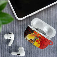 Australia and Papua New Guinea Together AirPods Case Bird-of-paradise and Kangaroo with Oro Tapa and Aboriginal Art Motifs LT03 - Polynesian Pride
