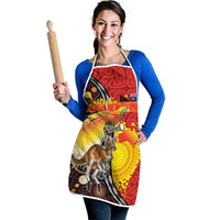 Australia and Papua New Guinea Together Apron Bird-of-paradise and Kangaroo with Oro Tapa and Aboriginal Art Motifs LT03 - Polynesian Pride