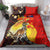 Australia and Papua New Guinea Together Bedding Set Bird-of-paradise and Kangaroo with Oro Tapa and Aboriginal Art Motifs - Polynesian Pride