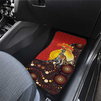 Australia and Papua New Guinea Together Car Mats Bird-of-paradise and Kangaroo with Oro Tapa and Aboriginal Art Motifs LT03 - Polynesian Pride