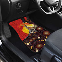 Australia and Papua New Guinea Together Car Mats Bird-of-paradise and Kangaroo with Oro Tapa and Aboriginal Art Motifs LT03 - Polynesian Pride