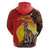 Australia and Papua New Guinea Together Hoodie Bird-of-paradise and Kangaroo with Oro Tapa and Aboriginal Art Motifs - Polynesian Pride