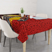 Australia and Papua New Guinea Together Tablecloth Bird-of-paradise and Kangaroo with Oro Tapa and Aboriginal Art Motifs LT03 - Polynesian Pride