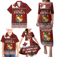 Tongan Culture Family Matching Puletasi and Hawaiian Shirt Ngatu Art Tattoo and Emblem of Tonga LT03 - Polynesian Pride