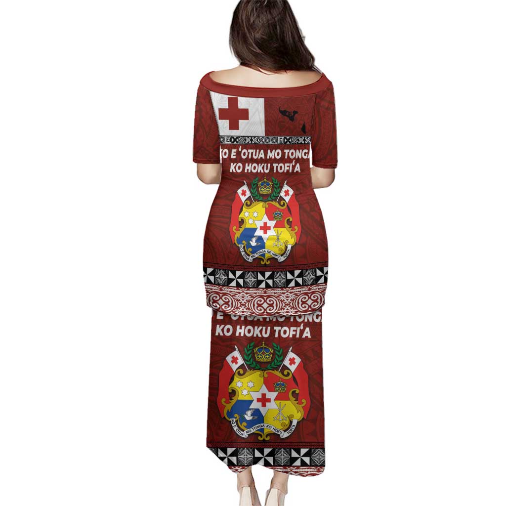 Tongan Culture Family Matching Puletasi and Hawaiian Shirt Ngatu Art Tattoo and Emblem of Tonga LT03 - Polynesian Pride