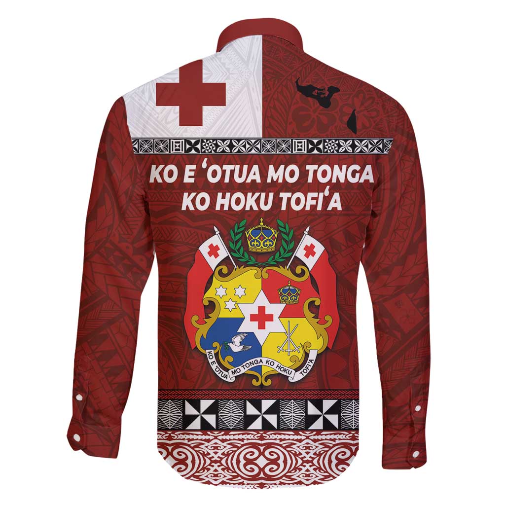 Tongan Culture Family Matching Tank Maxi Dress and Hawaiian Shirt Ngatu Art Tattoo and Emblem of Tonga LT03 - Polynesian Pride