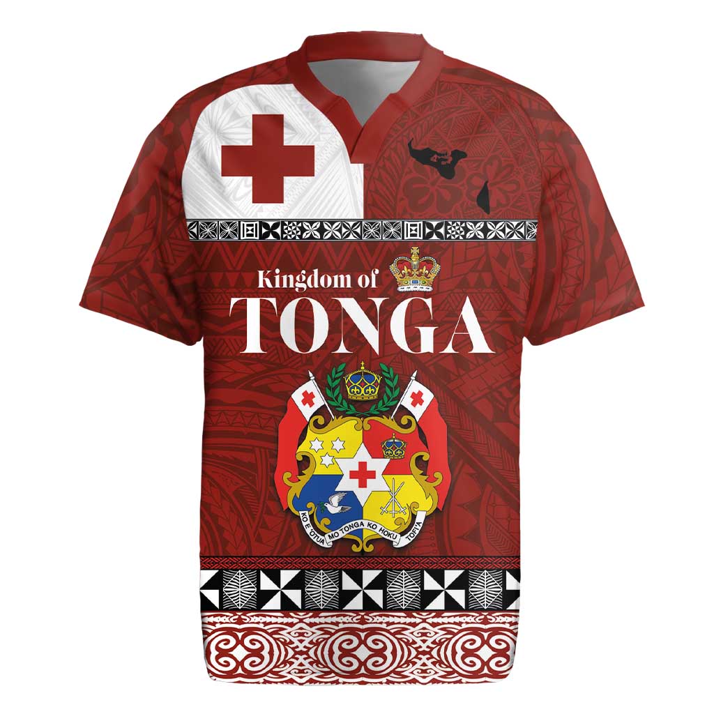 Tongan Culture Rugby Jersey Ngatu Art Tattoo and Emblem of Tonga