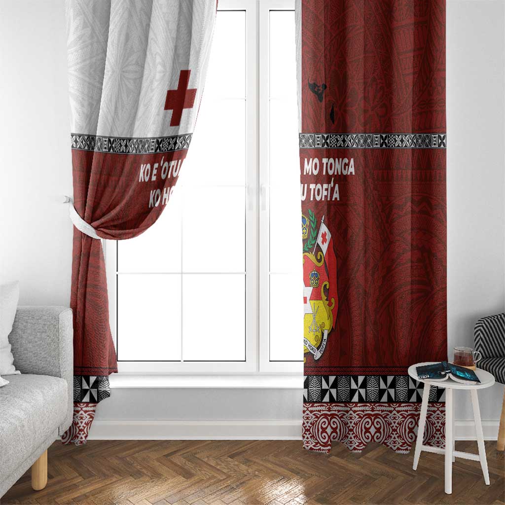 Tongan Culture Window Curtain Ngatu Art Tattoo and Emblem of Tonga