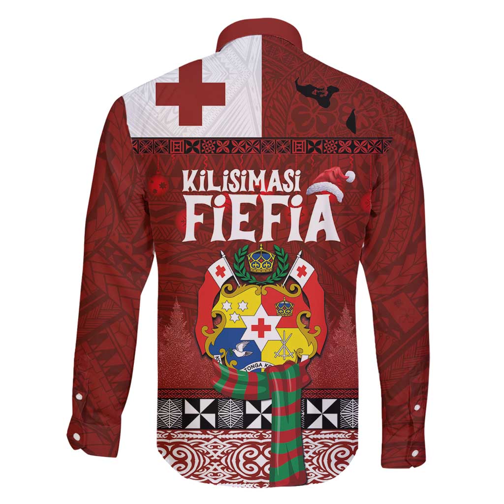 Tongan Christmas Family Matching Off Shoulder Maxi Dress and Hawaiian Shirt Kilisimasi Fiefia with Ngatu Art Tattoo LT03 - Polynesian Pride