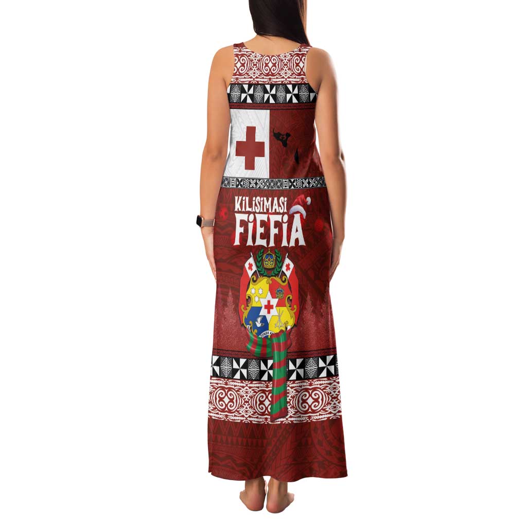 Tongan Christmas Family Matching Tank Maxi Dress and Hawaiian Shirt Kilisimasi Fiefia with Ngatu Art Tattoo LT03 - Polynesian Pride