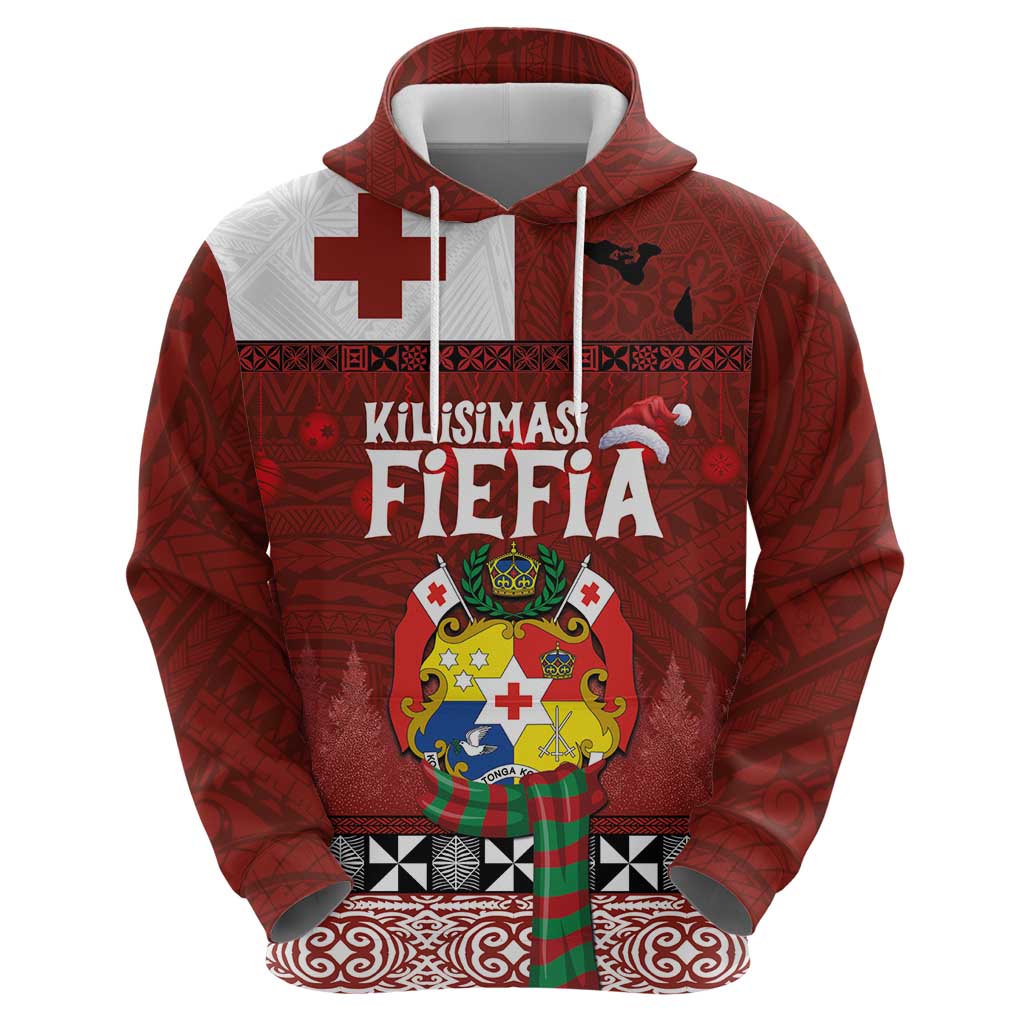 Tongan Christmas Hoodie Kilisimasi Fiefia with Ngatu Art Tattoo LT03 - Polynesian Pride