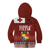 Tongan Christmas Kid Hoodie Kilisimasi Fiefia with Ngatu Art Tattoo LT03 - Polynesian Pride