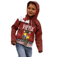 Tongan Christmas Kid Hoodie Kilisimasi Fiefia with Ngatu Art Tattoo LT03 - Polynesian Pride