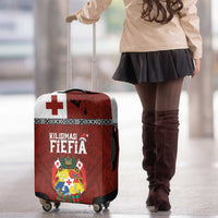 Tongan Christmas Luggage Cover Kilisimasi Fiefia with Ngatu Art Tattoo LT03 - Polynesian Pride