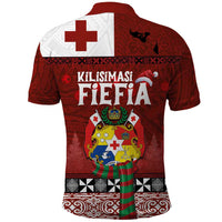 Tongan Christmas Polo Shirt Kilisimasi Fiefia with Ngatu Art Tattoo LT03 - Polynesian Pride