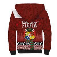 Tongan Christmas Sherpa Hoodie Kilisimasi Fiefia with Ngatu Art Tattoo LT03 - Polynesian Pride