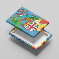 Fijians Iguana Tagimoucia Christmas Canvas Wall Art Christmas Palm Tree and Hibiscus