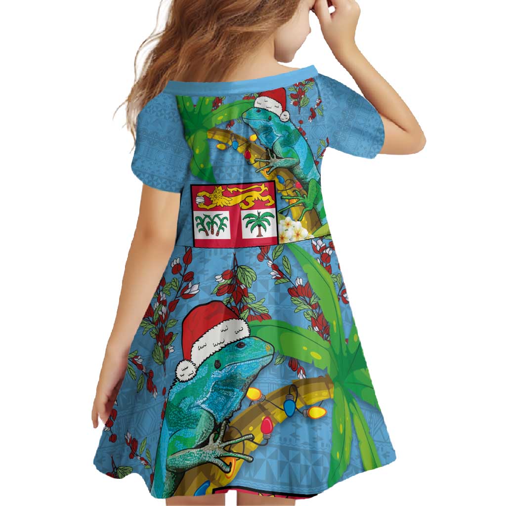 Fijians Iguana Tagimoucia Christmas Family Matching Off Shoulder Maxi Dress and Hawaiian Shirt Christmas Palm Tree and Hibiscus LT03 - Polynesian Pride