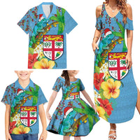 Fijians Iguana Tagimoucia Christmas Family Matching Summer Maxi Dress and Hawaiian Shirt Christmas Palm Tree and Hibiscus LT03 - Polynesian Pride
