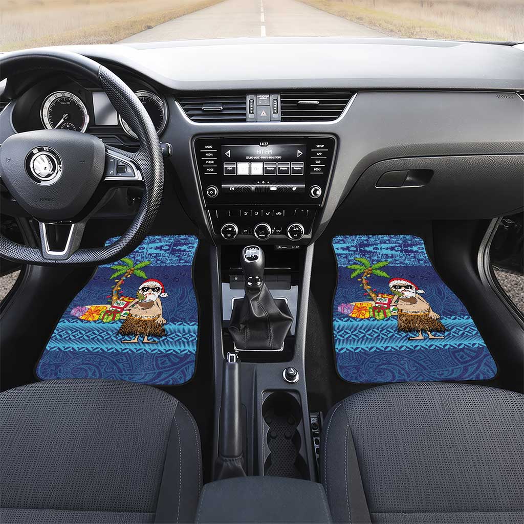 The Funny Santa Wears Sulu Christmas Car Mats Fijian Christmas Palm Tree With Masi Art Tattoo