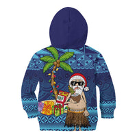 The Funny Santa Wears Sulu Christmas Kid Hoodie Fijian Christmas Palm Tree With Masi Art Tattoo LT03 - Polynesian Pride