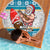 Hawaii Mele Kalikimaka Beach Blanket Funny Santa and Coconut Mix Kakau Pattern LT03 - Polynesian Pride