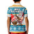 Hawaii Mele Kalikimaka Kid Polo Shirt Funny Santa and Coconut Mix Kakau Pattern LT03 - Polynesian Pride
